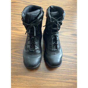 Bates black lace up side zip combat boots size 5.5